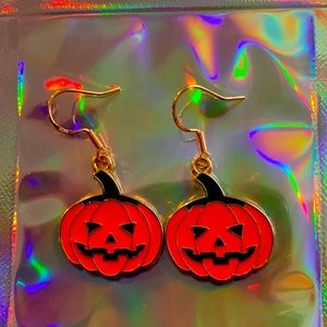 Halloween pumpkin earrings